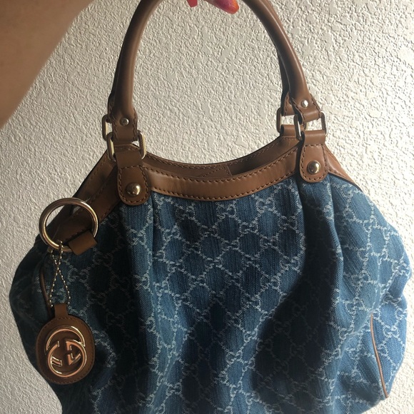 Gucci Handbags - WEEKEND SALE!!Gucci Denim Sukey Hobo